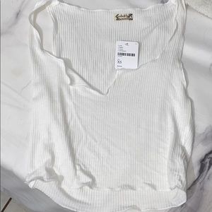 Free People basic transparent white cami V